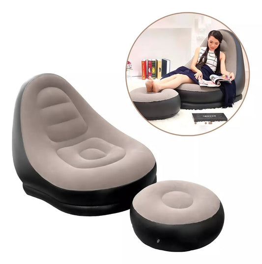 Sillones inflables Reclinable + Puff